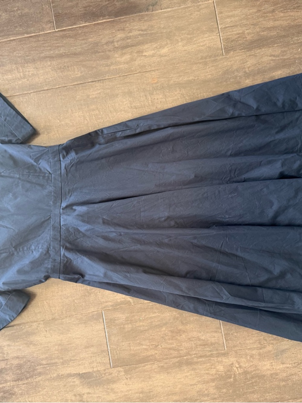 Tuckernuck NWOT Navy Kate Dress Button Down Poplin Cotton Midi Dress Size L - Picture 14 of 14
